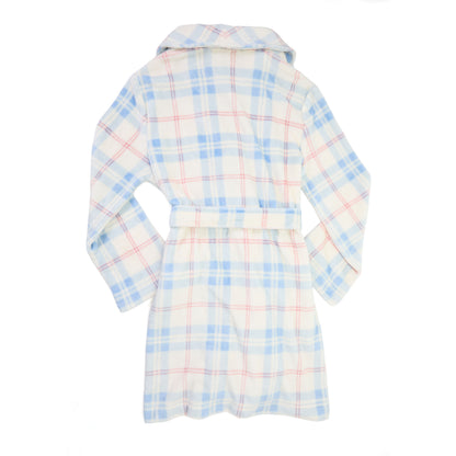 Women's Blue/Ivory Plush Robe | Dearfoams
