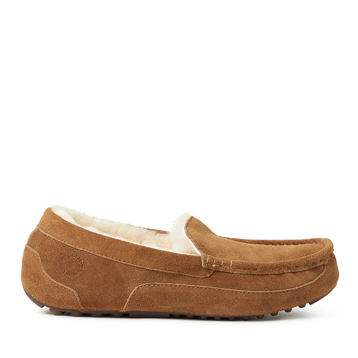 Men's Fireside by Dearfoams Melbourne Genuine Shearling Moccasin Slipper | Dearfoams