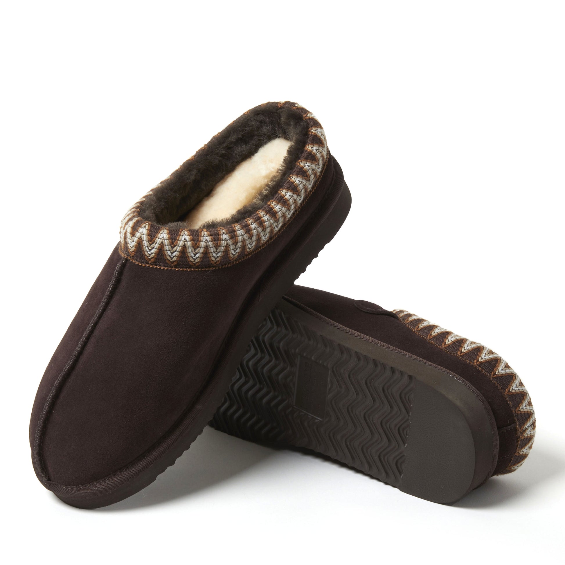 Men's Fireside by Dearfoams Grafton Genuine Shearling Clog With Taping - Water Resistant | Dearfoams