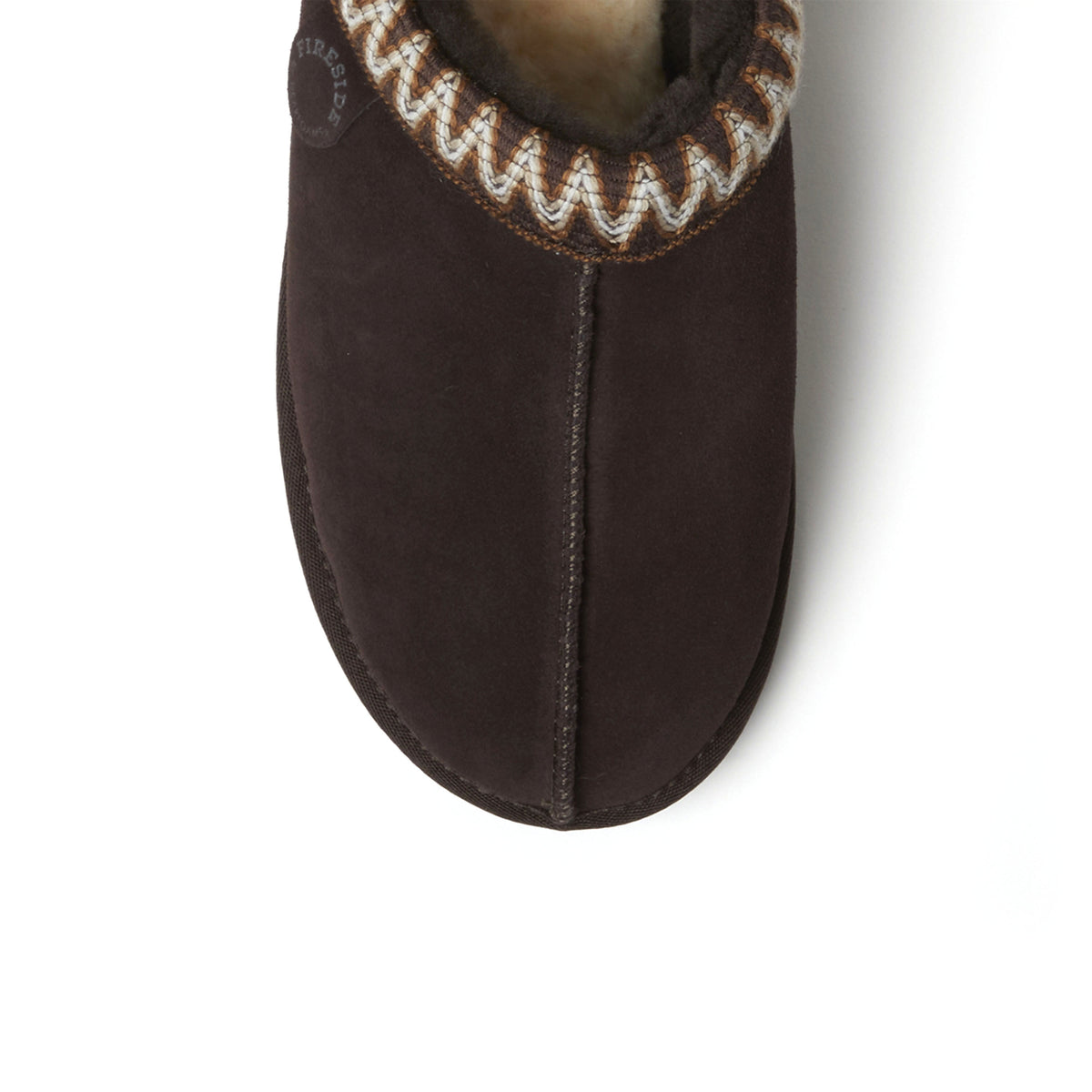 Men's Fireside by Dearfoams Grafton Genuine Shearling Clog With Taping - Water Resistant | Dearfoams