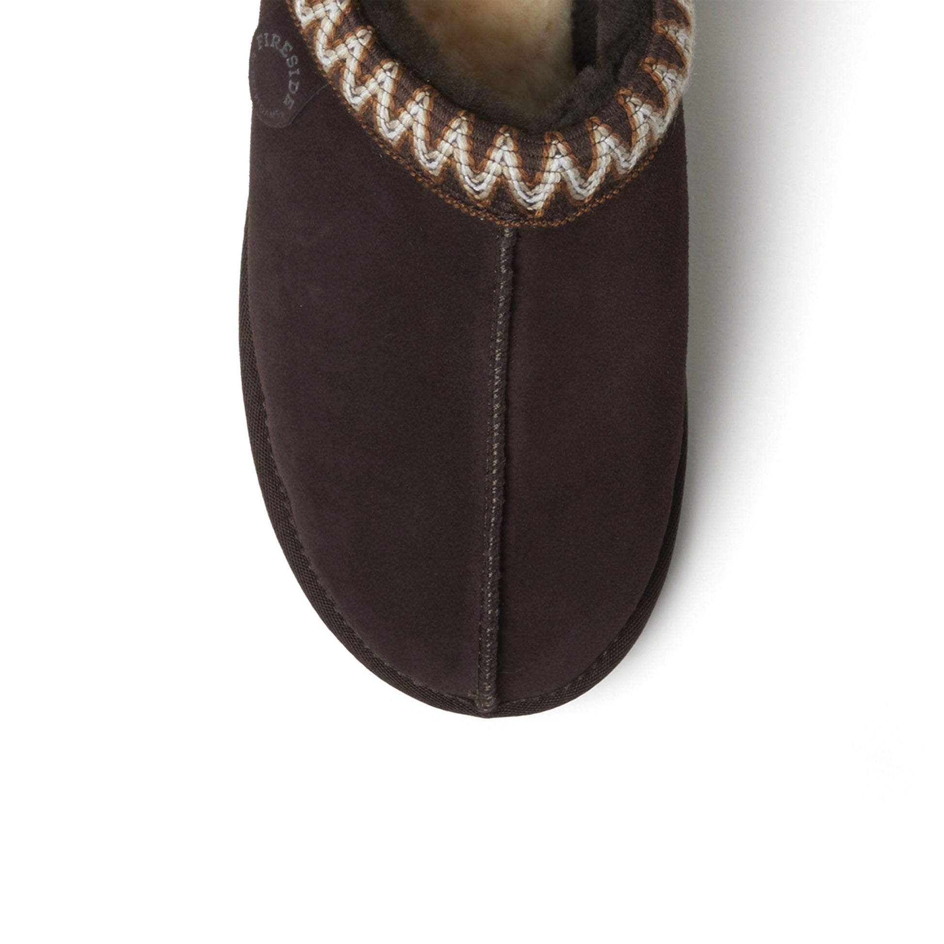 Men's Fireside by Dearfoams Grafton Genuine Shearling Clog With Taping - Water Resistant | Dearfoams