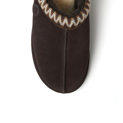 Men's Fireside by Dearfoams Grafton Genuine Shearling Clog With Taping - Water Resistant | Dearfoams