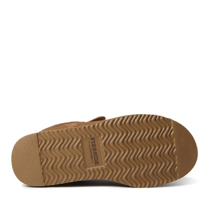 Men's Fireside by Dearfoams Grafton Genuine Shearling Clog Slipper with Woven Accent | Dearfoams