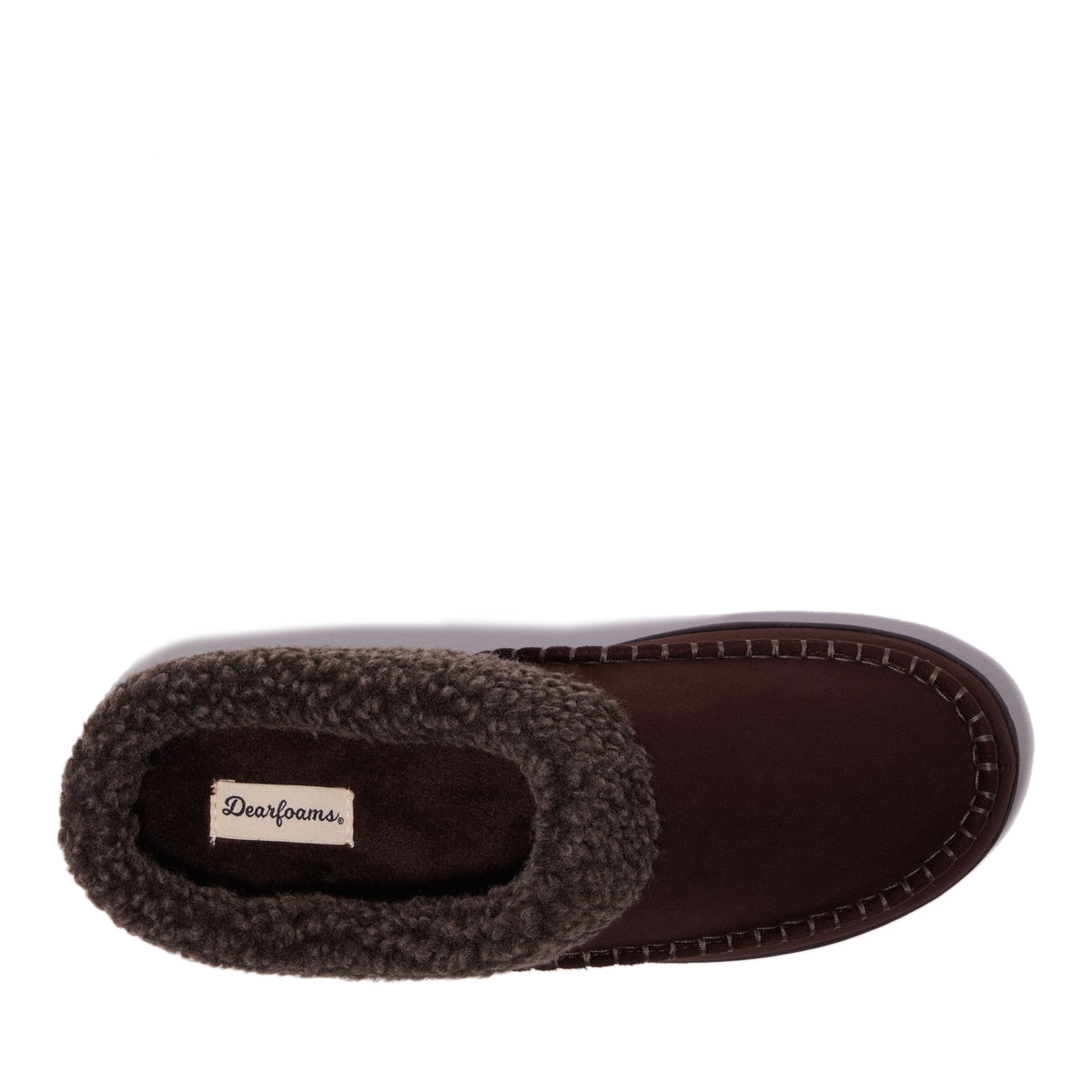Men's Marshall Microsuede Moc Toe Clog With Berber Cuff | Dearfoams