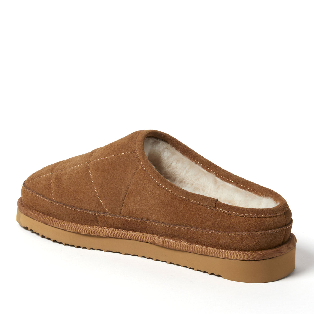Men's Fireside by Dearfoams Grafton Quilted Genuine Shearling Clog | Dearfoams