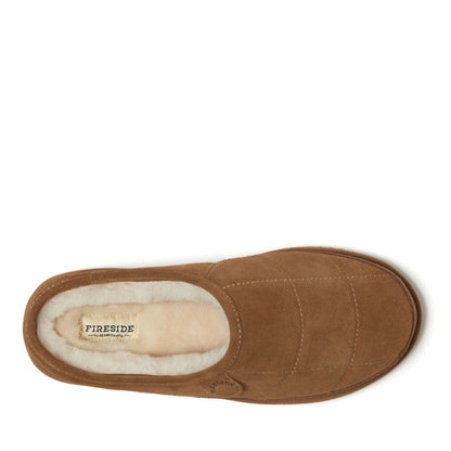 Men's Fireside by Dearfoams Grafton Quilted Genuine Shearling Clog | Dearfoams
