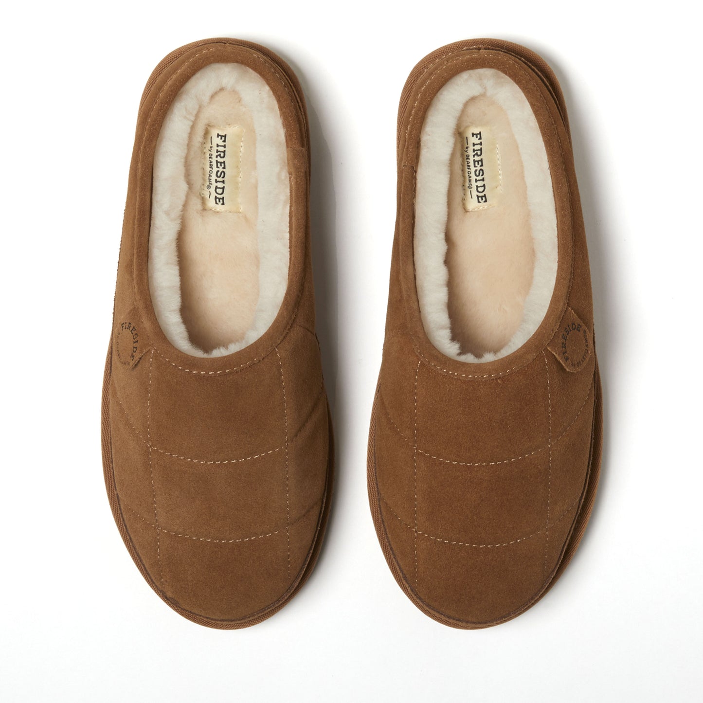 Men's Fireside by Dearfoams Grafton Quilted Genuine Shearling Clog | Dearfoams