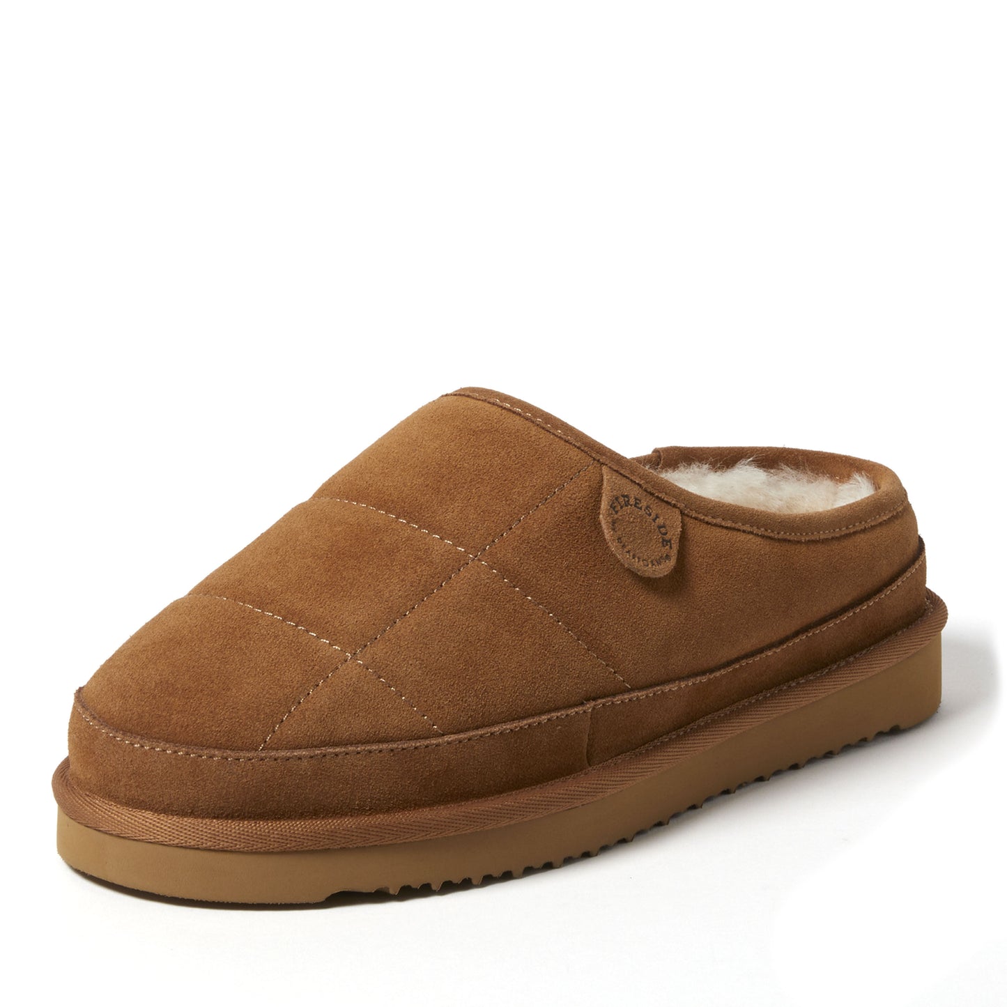 Men's Fireside by Dearfoams Grafton Quilted Genuine Shearling Clog | Dearfoams