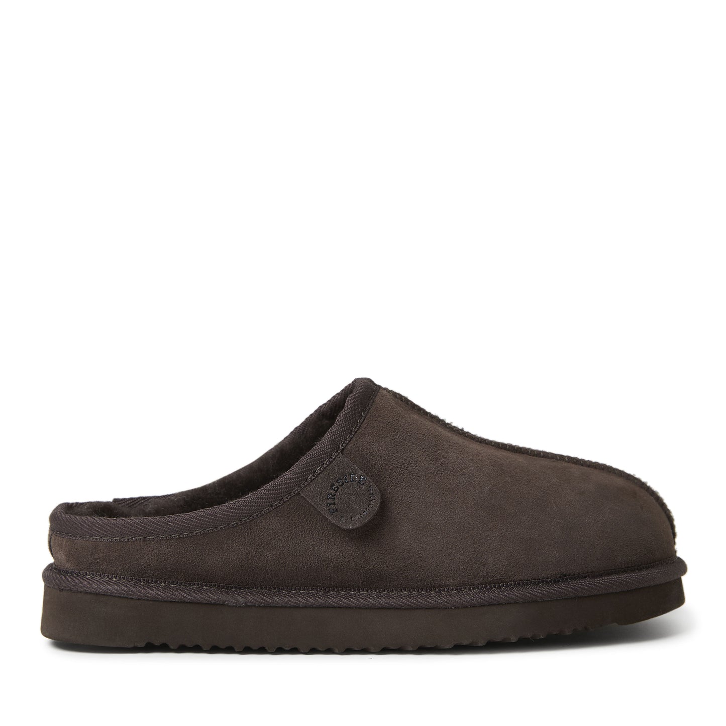 Men's Fireside by Dearfoams Grafton Genuine Shearling Clog Slipper with Woven Accent | Dearfoams
