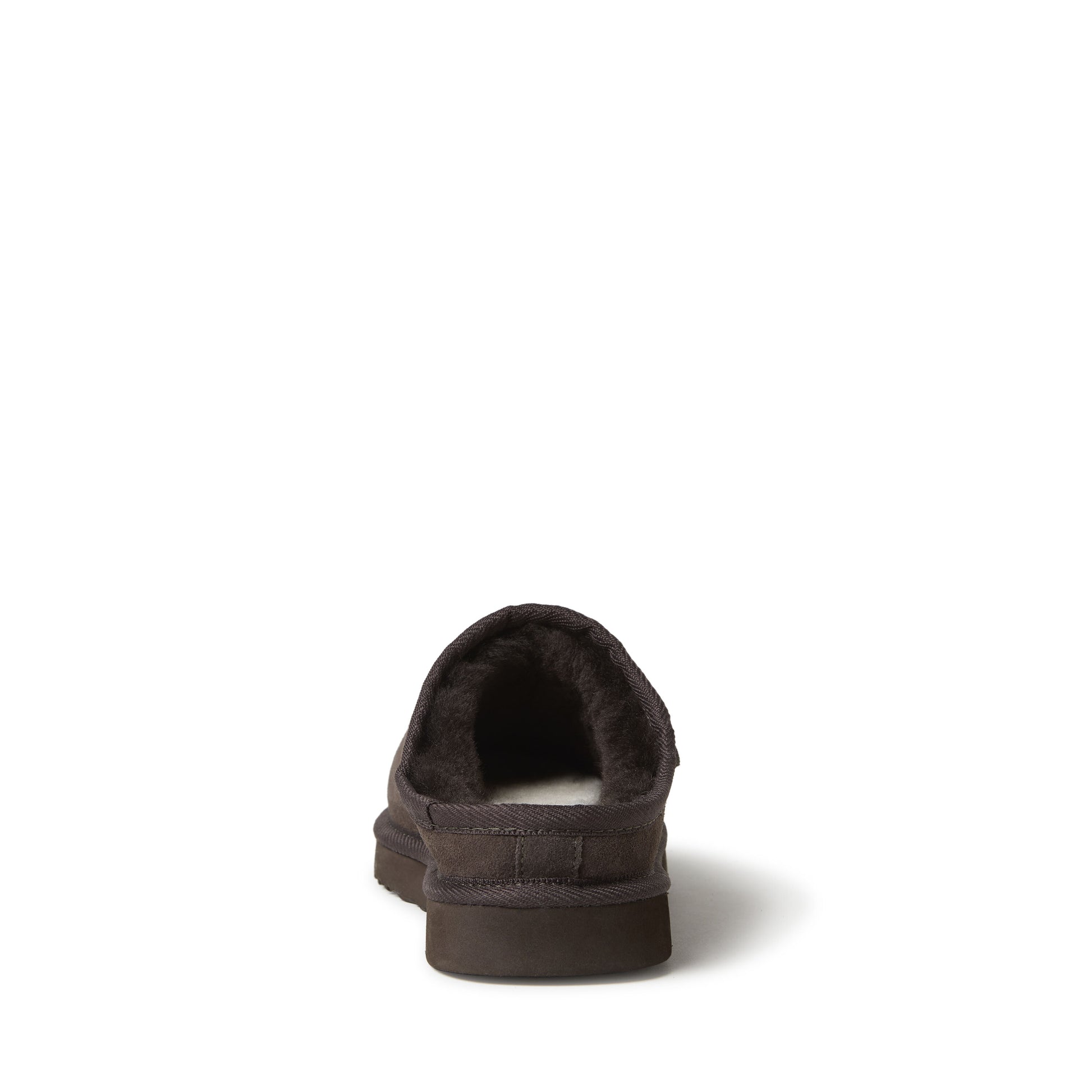 Men's Fireside by Dearfoams Grafton Genuine Shearling Clog Slipper with Woven Accent | Dearfoams