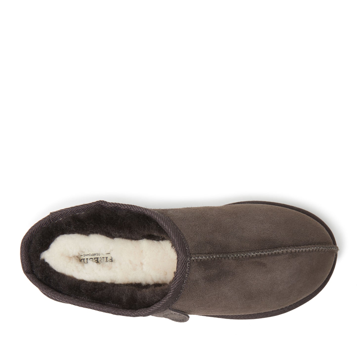 Men's Fireside by Dearfoams Grafton Genuine Shearling Clog Slipper with Woven Accent | Dearfoams