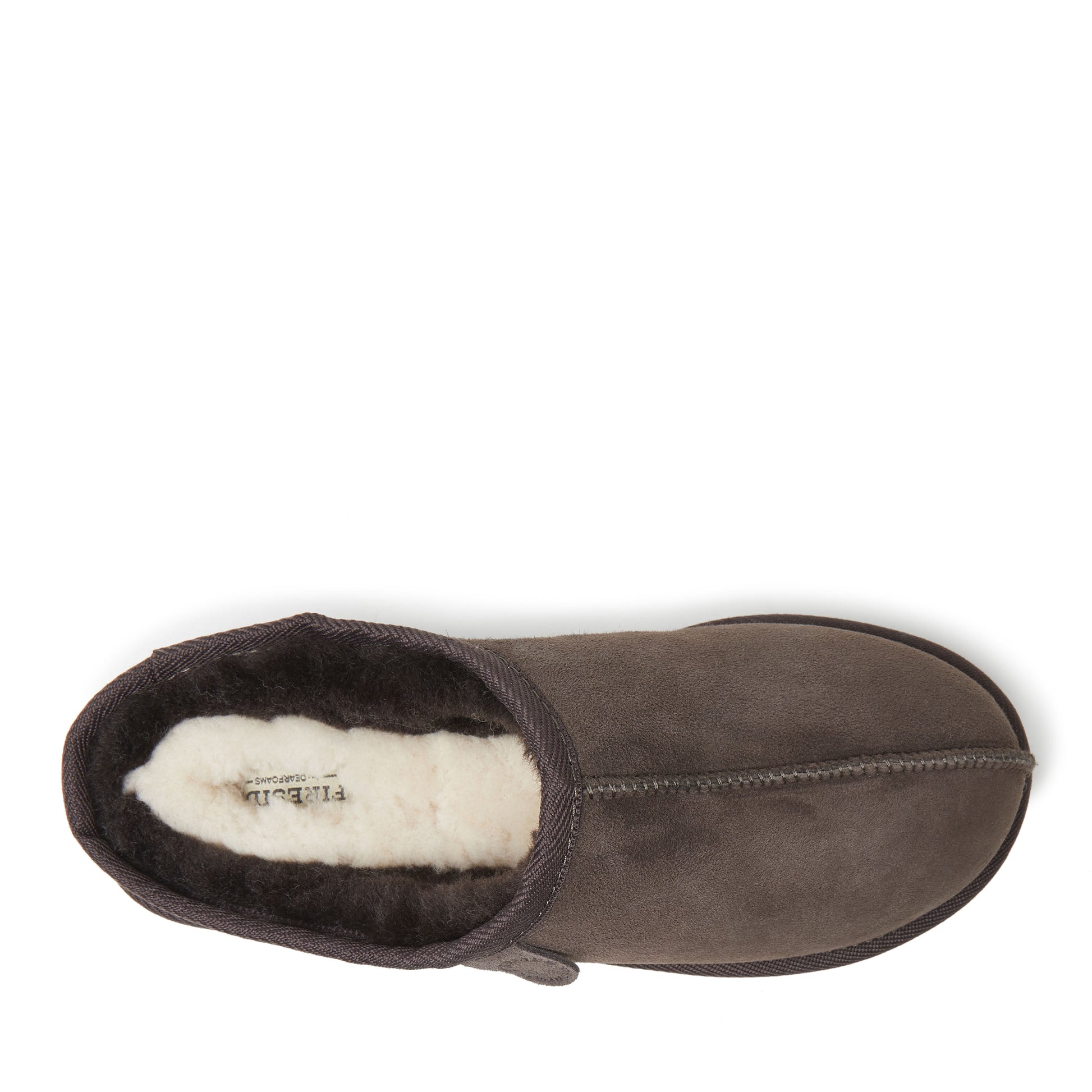 Men's Fireside by Dearfoams Grafton Genuine Shearling Clog Slipper with Woven Accent | Dearfoams