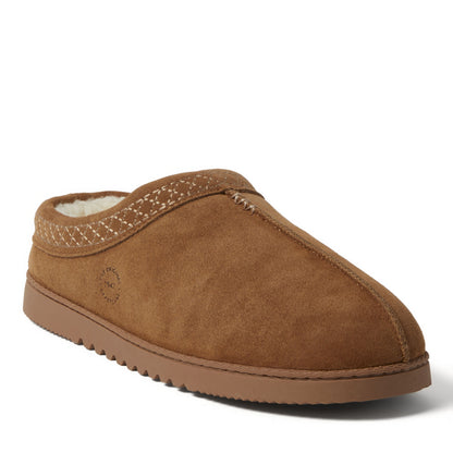 Men's Dean Genuine Suede Clog with Embroidery | Dearfoams