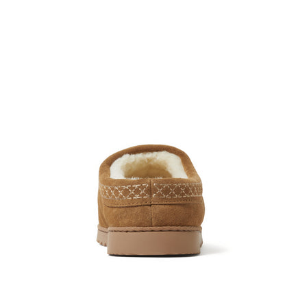 Men's Dean Genuine Suede Clog with Embroidery | Dearfoams