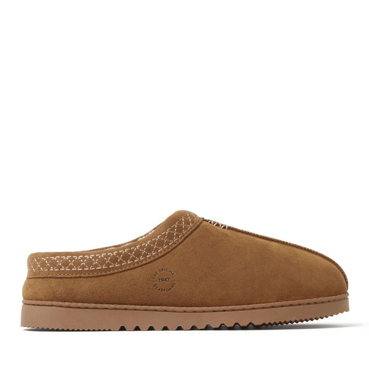 Men's Dean Genuine Suede Clog with Embroidery | Dearfoams