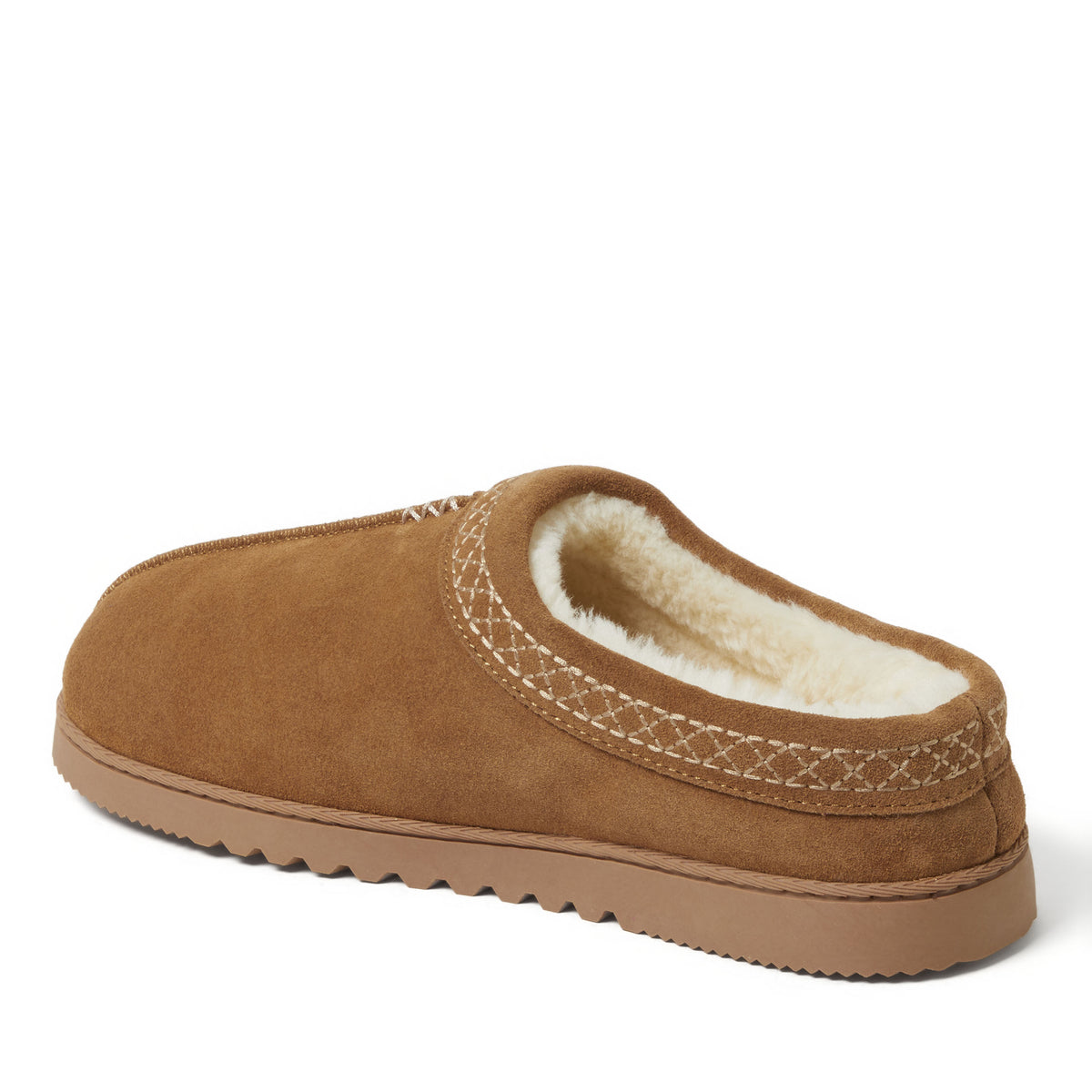 Men's Dean Genuine Suede Clog with Embroidery | Dearfoams
