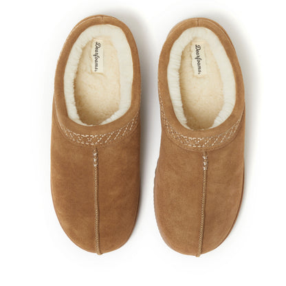 Men's Dean Genuine Suede Clog with Embroidery | Dearfoams