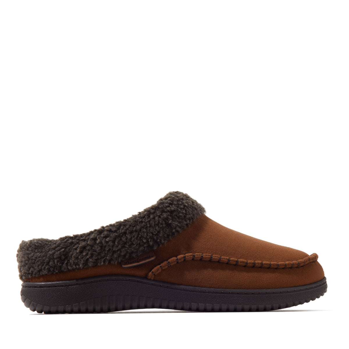 Men's Marshall Microsuede Moc Toe Clog With Berber Cuff | Dearfoams