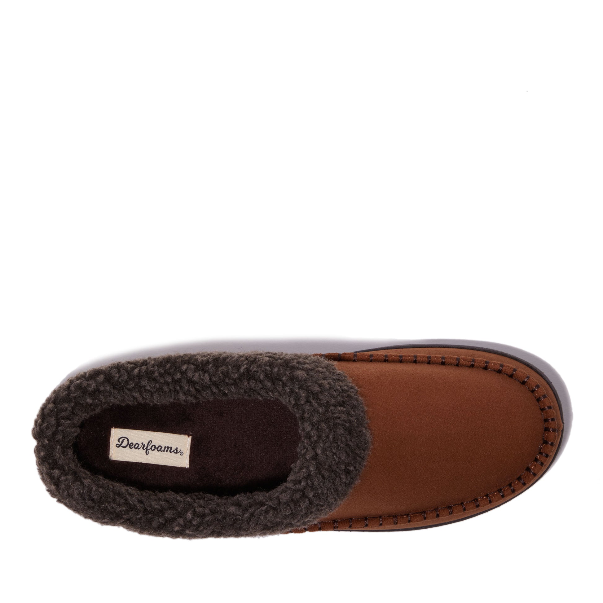 Men's Marshall Microsuede Moc Toe Clog With Berber Cuff | Dearfoams