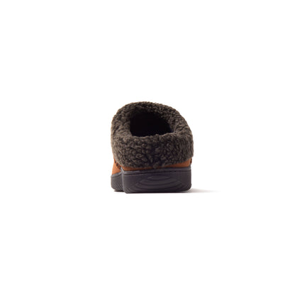 Men's Marshall Microsuede Moc Toe Clog With Berber Cuff | Dearfoams