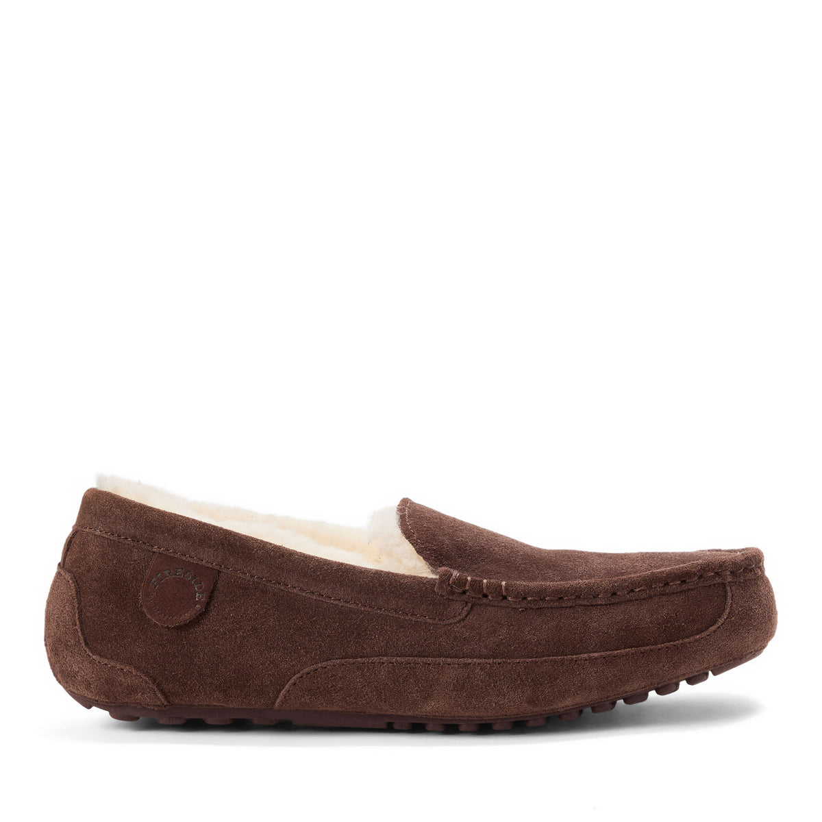 Men's Fireside by Dearfoams Melbourne Genuine Shearling Moccasin Slipper | Dearfoams