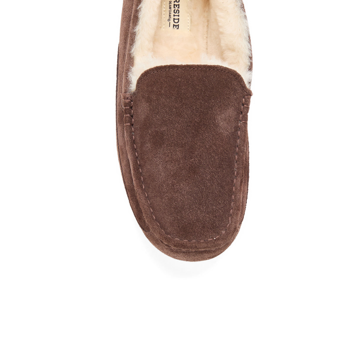 Men's Fireside by Dearfoams Melbourne Genuine Shearling Moccasin Slipper | Dearfoams