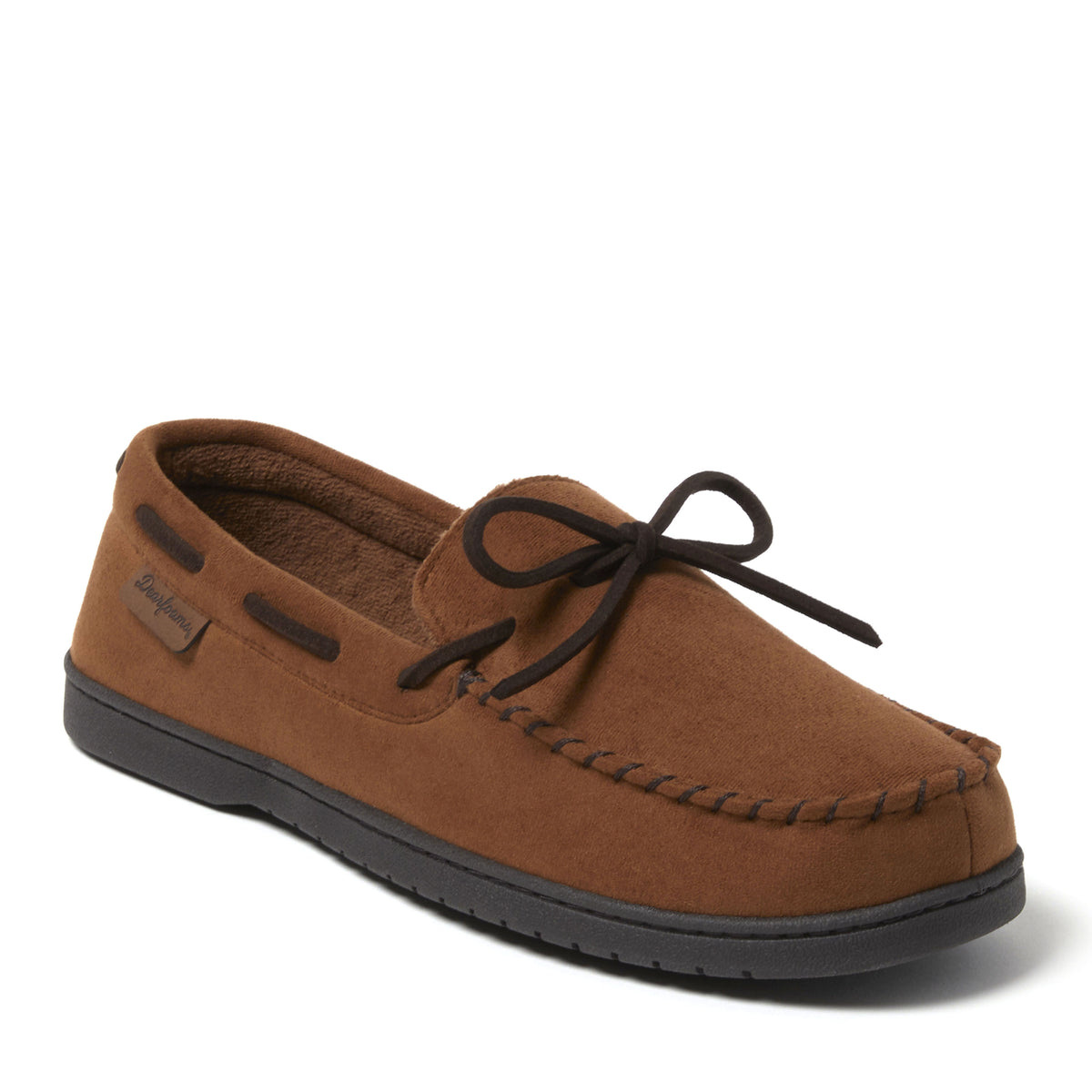 Men's Toby Microsuede Moccasin with Tie and Whipstitch | Dearfoams