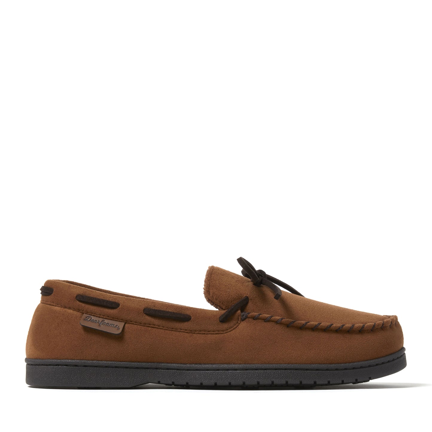 Men's Toby Microsuede Moccasin with Tie and Whipstitch | Dearfoams