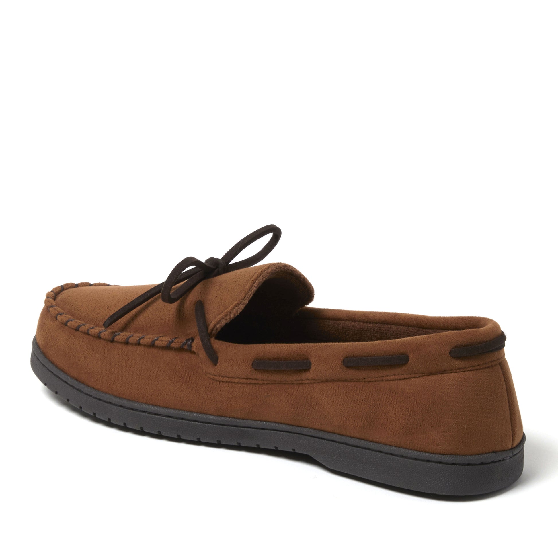 Men's Toby Microsuede Moccasin with Tie and Whipstitch | Dearfoams