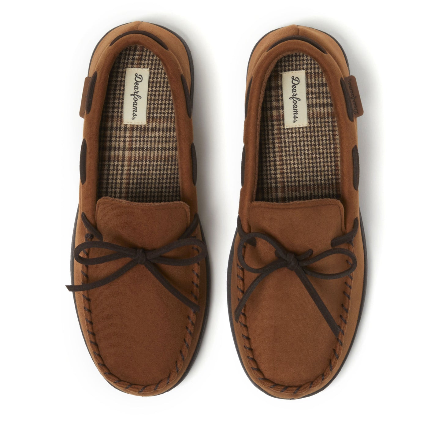 Men's Toby Microsuede Moccasin with Tie and Whipstitch | Dearfoams