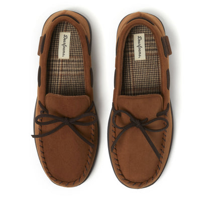 Men's Toby Microsuede Moccasin with Tie and Whipstitch | Dearfoams