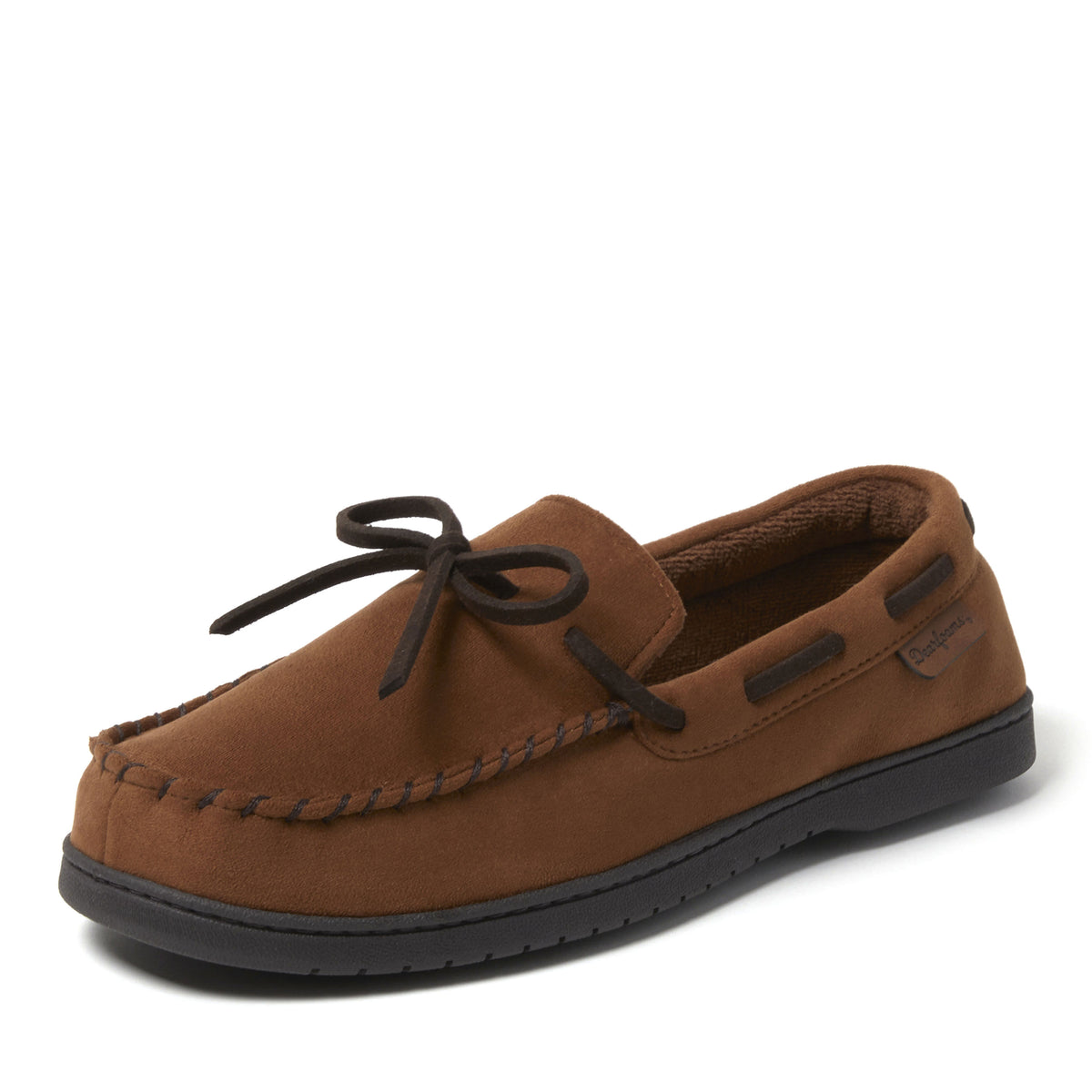 Men's Toby Microsuede Moccasin with Tie and Whipstitch | Dearfoams
