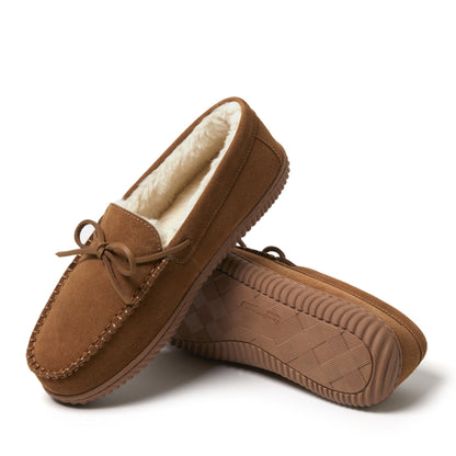 Men's Douglas Genuine Suede Moc With Tie | Dearfoams