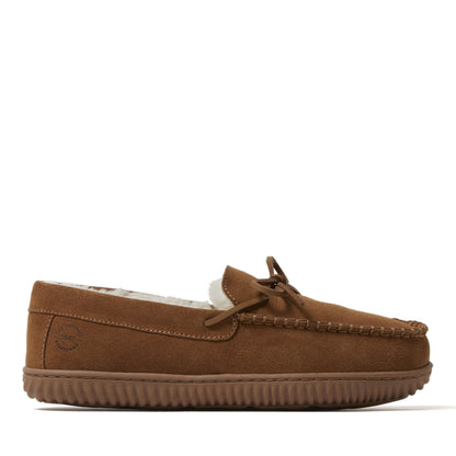 Men's Douglas Genuine Suede Moc With Tie | Dearfoams