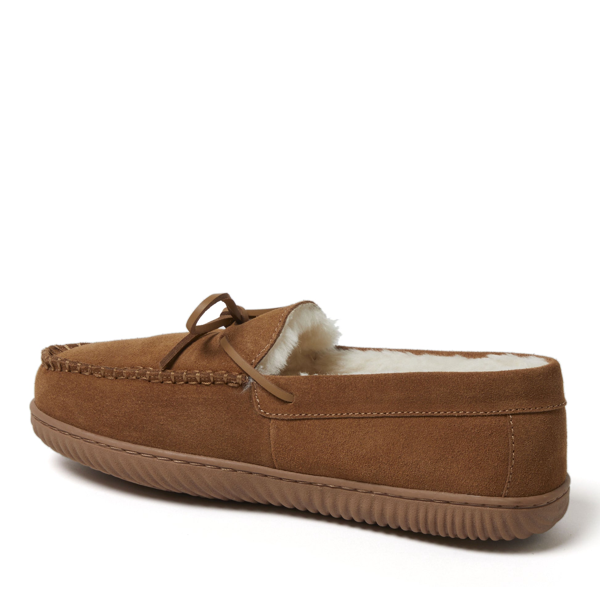 Men's Douglas Genuine Suede Moc With Tie | Dearfoams