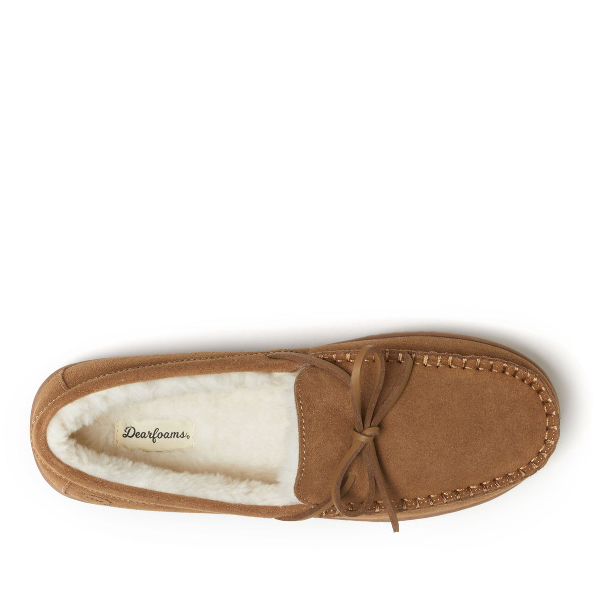 Men's Douglas Genuine Suede Moc With Tie | Dearfoams