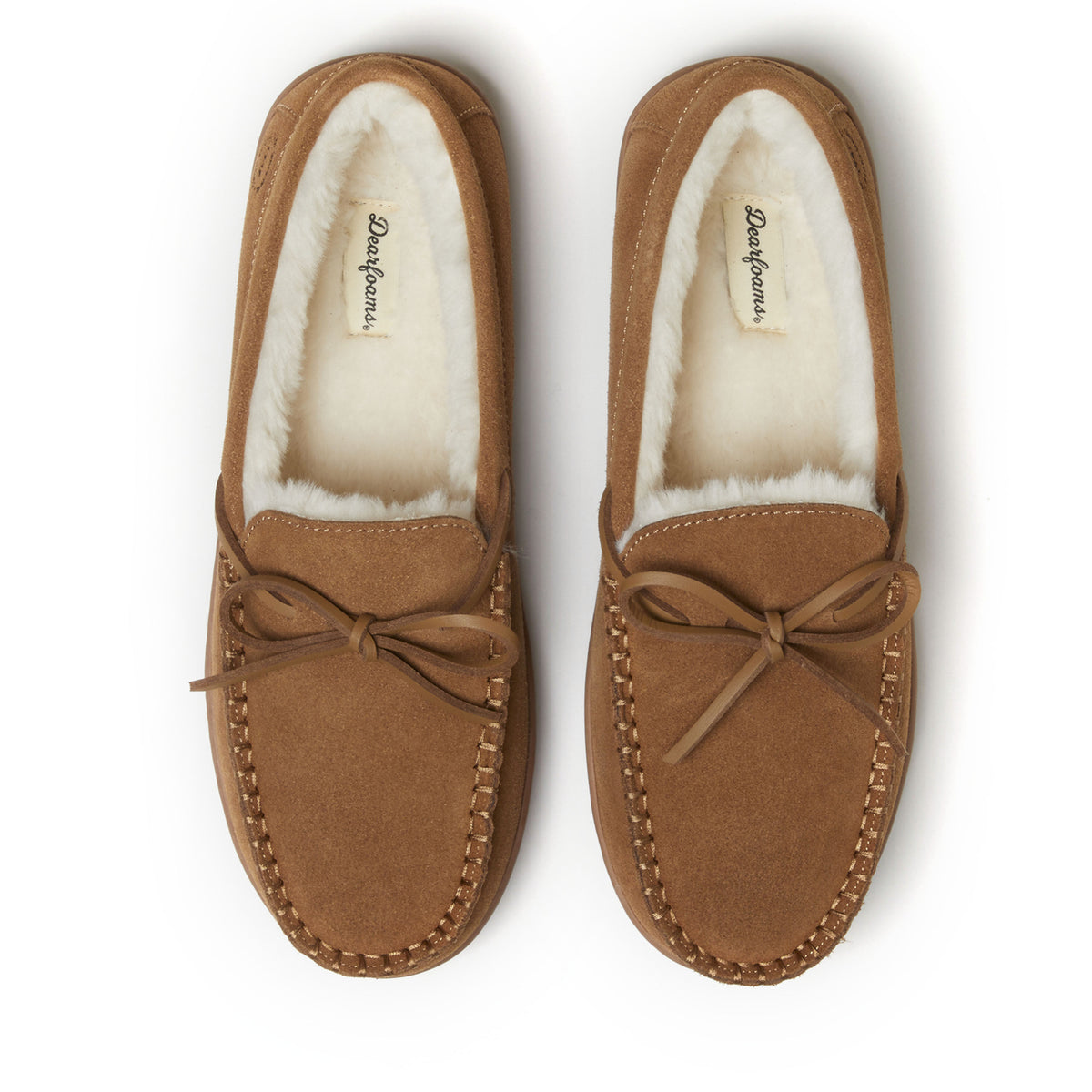 Men's Douglas Genuine Suede Moc With Tie | Dearfoams