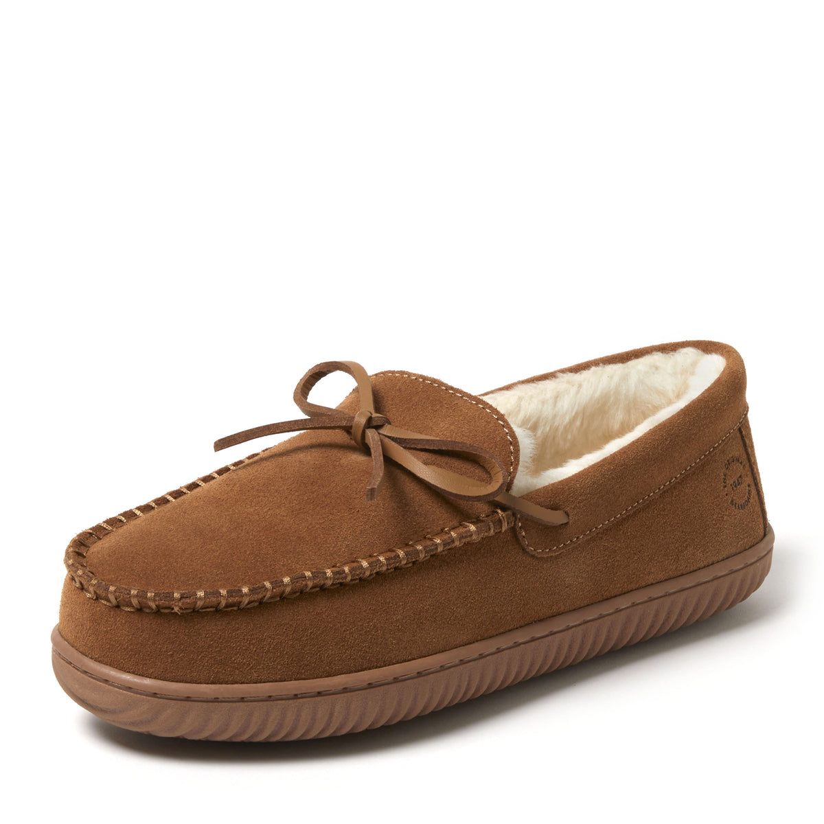Men's Douglas Genuine Suede Moc With Tie | Dearfoams