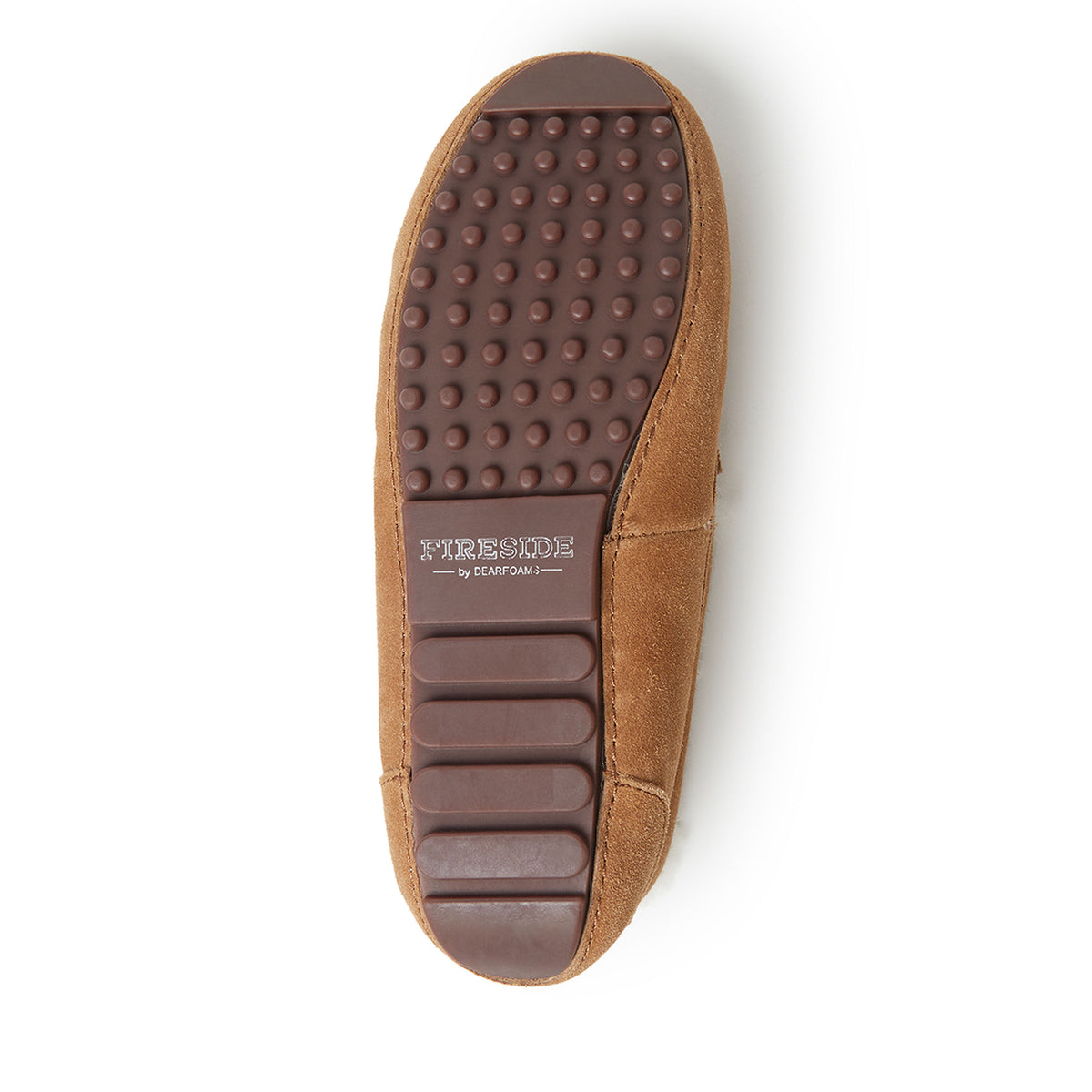 Men's Fireside by Dearfoams Melbourne Genuine Shearling Moccasin Slipper | Dearfoams