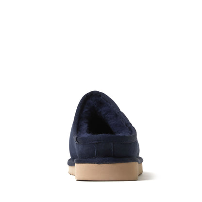 Men's Fireside by Dearfoams Grafton Genuine Shearling Clog Slipper with Woven Accent | Dearfoams