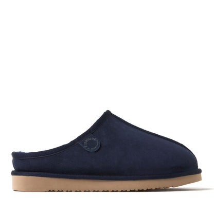 Men's Fireside by Dearfoams Grafton Genuine Shearling Clog Slipper with Woven Accent | Dearfoams