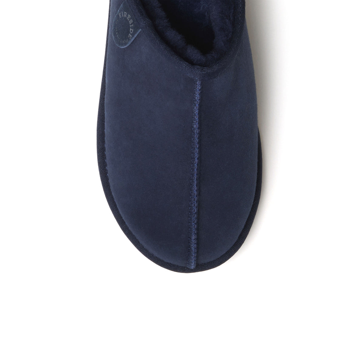 Men's Fireside by Dearfoams Grafton Genuine Shearling Clog Slipper with Woven Accent | Dearfoams