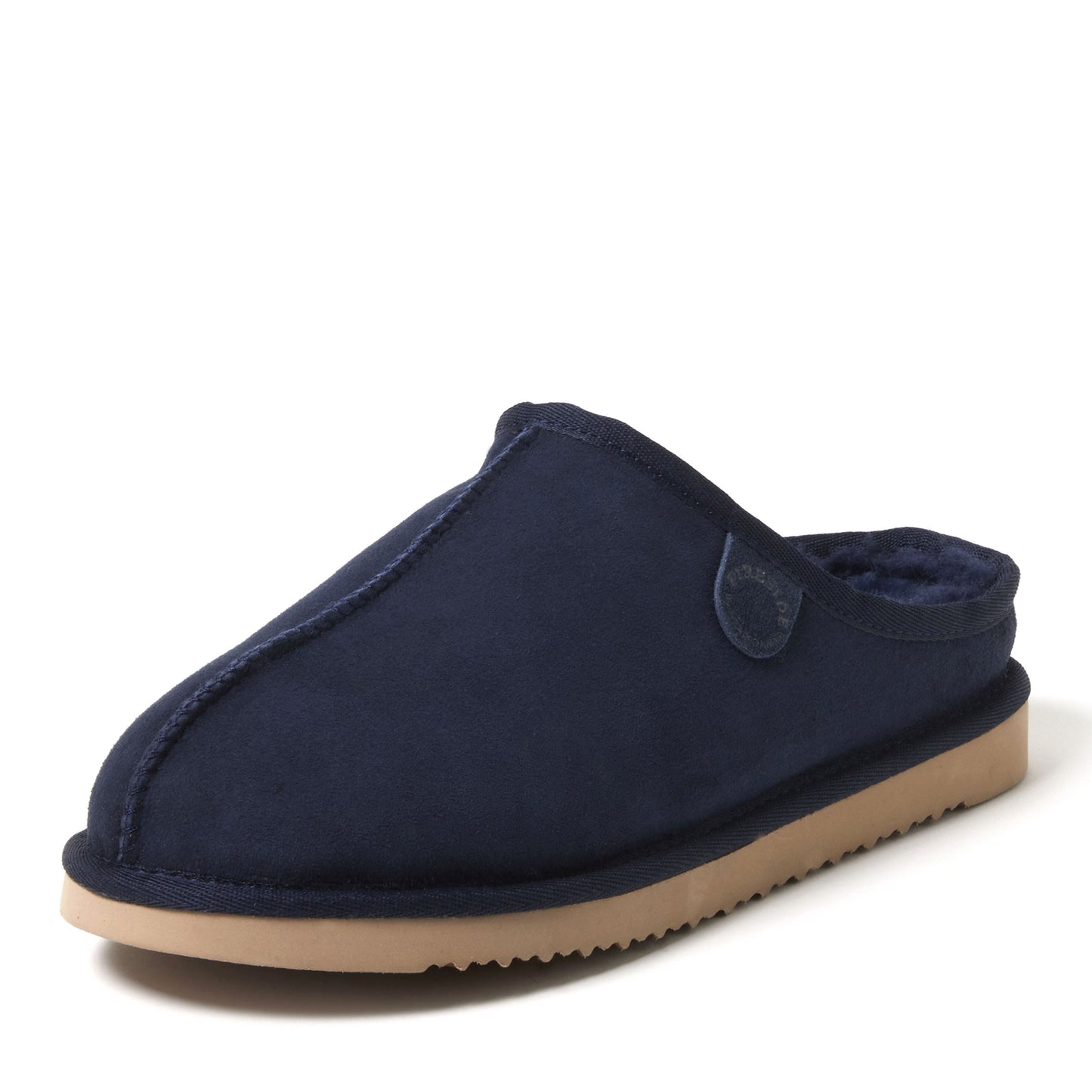 Men's Fireside by Dearfoams Grafton Genuine Shearling Clog Slipper with Woven Accent | Dearfoams