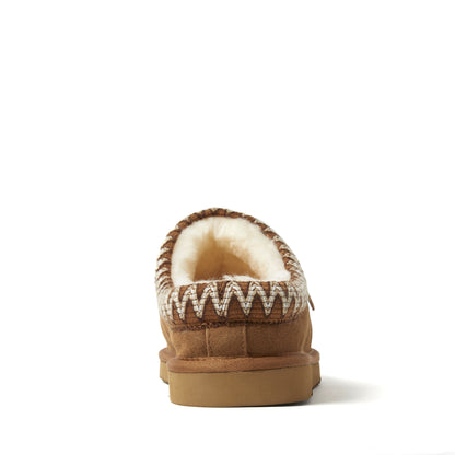 Men's Fireside by Dearfoams Grafton Genuine Shearling Clog With Taping - Water Resistant | Dearfoams