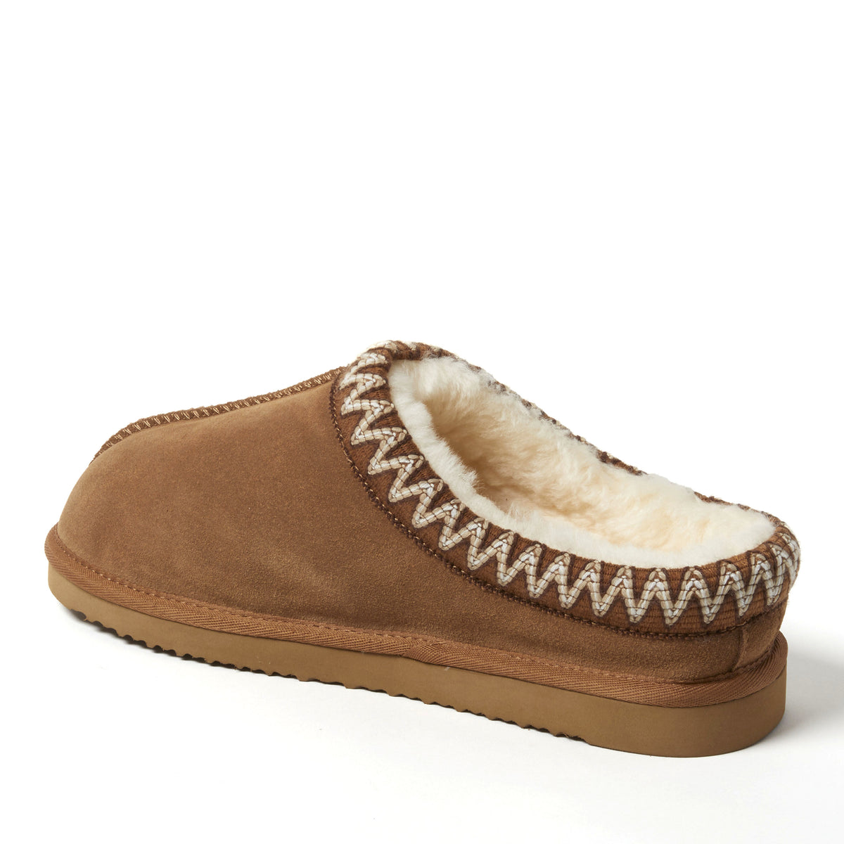 Men's Fireside by Dearfoams Grafton Genuine Shearling Clog With Taping - Water Resistant | Dearfoams