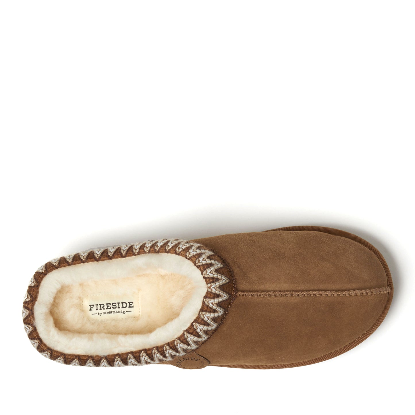 Men's Fireside by Dearfoams Grafton Genuine Shearling Clog With Taping - Water Resistant | Dearfoams