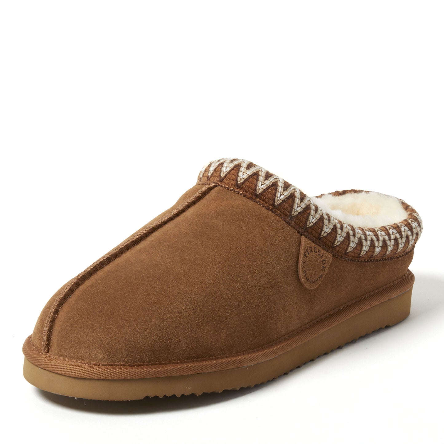 Men's Fireside by Dearfoams Grafton Genuine Shearling Clog With Taping - Water Resistant | Dearfoams