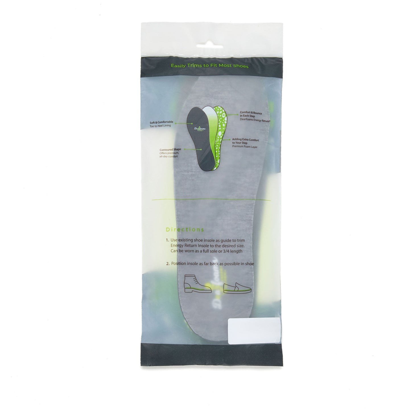 Mens Energy Return Footbed Removable Insole | Dearfoams