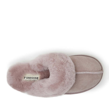 Women's Fireside by Dearfoams Sydney Genuine Shearling Scuff Slipper | Dearfoams