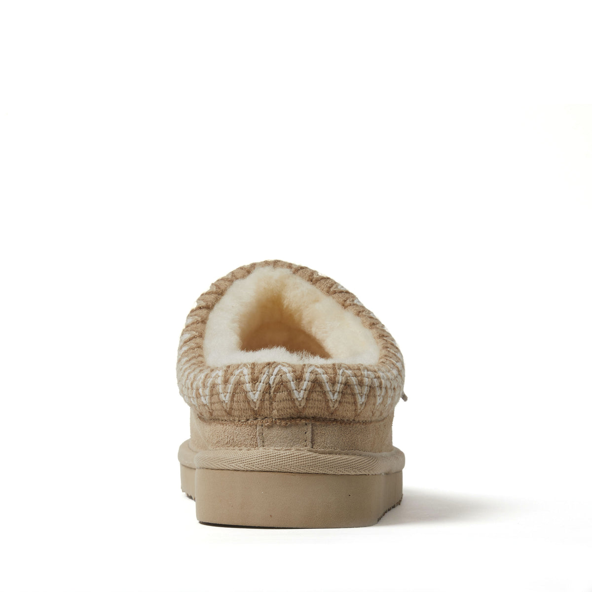 Women's Fireside by Dearfoams Greta Genuine Shearling Clog With Taping - Water Resistant | Dearfoams
